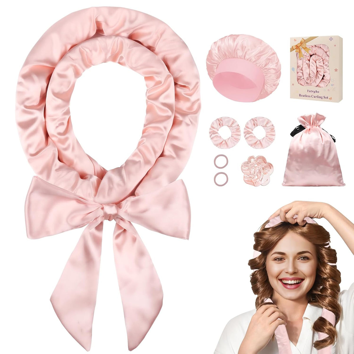 Satin Hair Curling Set