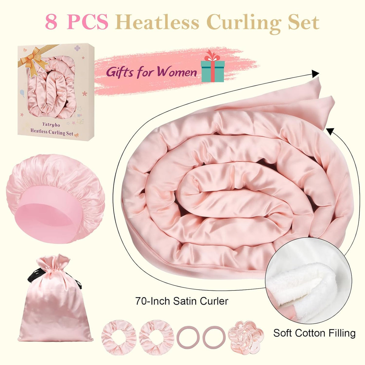 Satin Hair Curling Set
