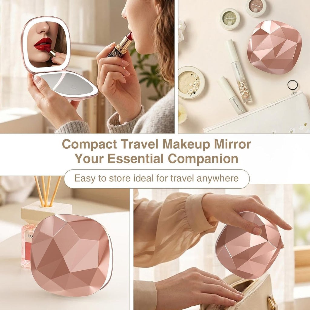 LED Compact Makeup Mirror