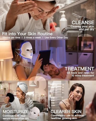 SekretSistar LED Light Therapy Facial Mask – 7 Color Photon Skin Care System